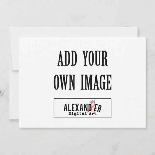 5x7" A7 Horizontale platte uitnodiging (Voorkant)