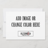 5x7" A7 Horizontale platte uitnodiging (Achterkant)