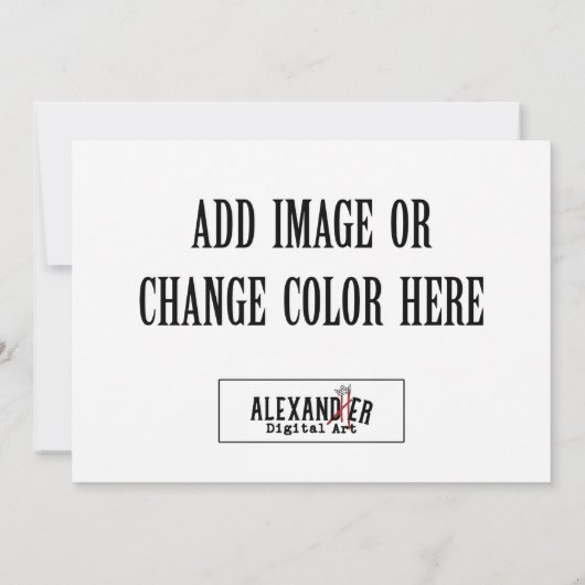 5x7" A7 Horizontale platte uitnodiging (Achterkant)