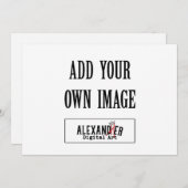 5x7" A7 Horizontale platte uitnodiging (Voorkant / Achterkant)