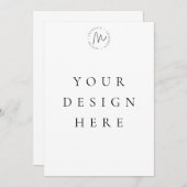 5x7 Aangepaste uitnodiging (Voorkant / Achterkant)