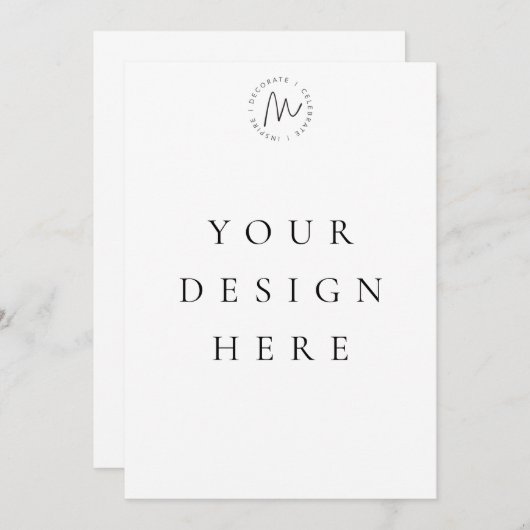 5x7 Aangepaste uitnodiging (Voorkant / Achterkant)