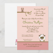 5x7 Abby's Boerderij Roze Schuur Baby shower Uitno Kaart (Voorkant / Achterkant)