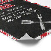 5x7 Achterwerf BBQ Birthday Beverage Bar Teken Poster (Hoek)