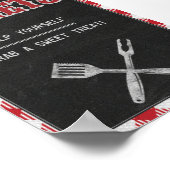 5x7 Achterwerf BBQ Birthday Sweet Trestabel Sign Poster (Hoek)