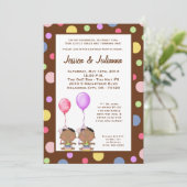 5x7 Afrikaanse Amerikaan 2-jarig Deel Uitnodiging (Staand voorkant)