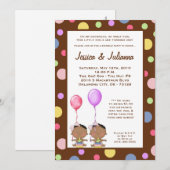 5x7 Afrikaanse Amerikaan 2-jarig Deel Uitnodiging (Voorkant / Achterkant)