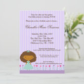 5x7 Afrikaanse prinses Gir Birthday Party Invitati Kaart (Staand voorkant)