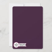 5x7 Afstuderen deel uitnodiging pruim Paarse Rozen (Achterkant)
