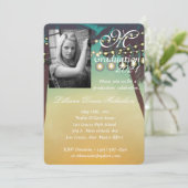 5x7 Afstuderen Deel Uitnodiging stralen Zonnepalm  (Staand voorkant)