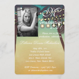 5x7 Afstuderen Deel Uitnodiging stralen Zonnepalm 