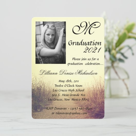 5x7 Afstuderen onderdeeluitnodiging Sunrise Pathwa Kaart (Staand voorkant)