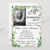 5x7 Afstuderen Part Invitation Bohemian Cactus Suc Kaart (Voorkant / Achterkant)