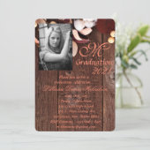 5x7 Afstuderen Part Invitation Cotton Branch op Da Kaart (Staand voorkant)