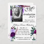 5x7 Afstuderen Part Invitation Lavendel Hibiscus o Kaart (Voorkant / Achterkant)