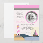 5x7 Ahoy Mate Sail Boat Birthday Party Uitnodiging (Voorkant / Achterkant)