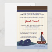 5x7 Ahoy Mate Sailboat Whal Birthday Invitation Save The Date (Voorkant / Achterkant)