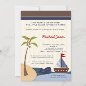 5x7 Ahoy Mate Sailboat Whale Birthday Invitation Save The Date (Voorkant)