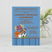 5x7 Alle Star Blue Birthday Party Uitnodiging (Staand voorkant)