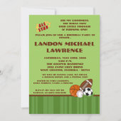 5x7 Alle Star Green Birthday Party Uitnodiging (Voorkant)