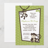 5x7 Apendierentuin - Uitnodiging voor dierlijk Bab (Voorkant / Achterkant)