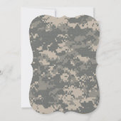 5x7 ARMY ACU Uniform Camo Wedding Invitation Kaart (Achterkant)