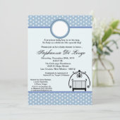 5x7 Baby Boy Shower Invitation Kaart (Staand voorkant)
