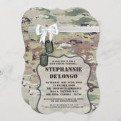 5x7 Baby shower Invitation Army OCP Camo Uniform Kaart (Voorkant / Achterkant)