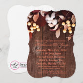 5x7 Baby shower Invitation Cotton Branch op Dark W Kaart (Voorkant / Achterkant)