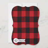 5x7 Baby shower Invitation Red Buffalo Plays Beer Kaart (Achterkant)