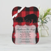 5x7 Baby shower Invitation Red Buffalo Plays Beer Kaart (Staand voorkant)