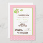 5x7 Baby shower lichtroze honingbijen Kaart (Voorkant / Achterkant)