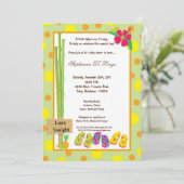 5x7 Baby shower Luau Kaart (Staand voorkant)