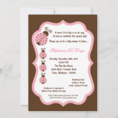 5x7 Baby shower met bruine dame Bug Kaart (Voorkant)