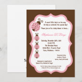 5x7 Baby shower met bruine dame Bug Kaart (Voorkant / Achterkant)