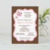 5x7 Baby shower met bruine vlinder Kaart (Staand voorkant)