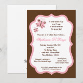 5x7 Baby shower met bruine vlinder Kaart (Voorkant / Achterkant)