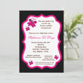 5x7 Baby shower met zwarte vlinder Kaart (Staand voorkant)