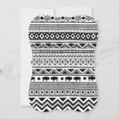 5x7 Baby shower Uitnodiging Boho Buffalo Tribal Pa (Achterkant)