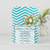 5x7 Baby shower Uitnodiging Boho Cacti Cactus Sucu (Staand voorkant)