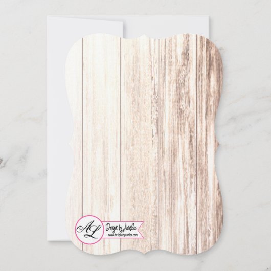 5x7 Baby shower Uitnodiging laarzen land rustiek w (Achterkant)