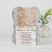 5x7 Baby shower Uitnodiging Land Schuur Houten Kan (Staand voorkant)