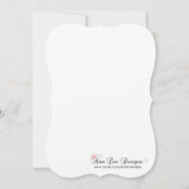 5x7 Baby shower Uitnodiging Lavendel Hibiscus op (Achterkant)