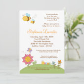 5x7 Baby shower Uitnodiging van Vers Insect Flower (Staand voorkant)