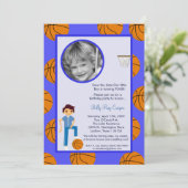 5x7 Baby shower Uitnodiging voor Balll Balll Spor (Staand voorkant)