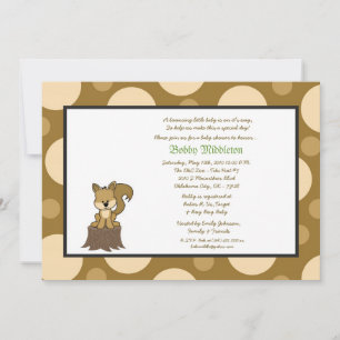 5x7 Baby shower-uitnodiging voor bruin en bruin Kaart