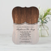 5x7 Baby shower Uitnodigingsschuur Hout Land Rusti Kaart (Staand voorkant)