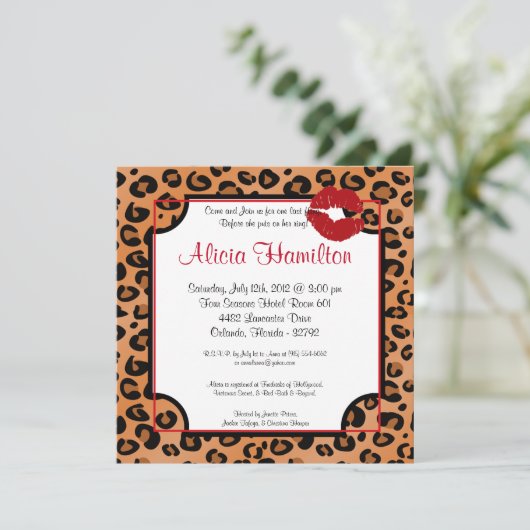 5x7 Bachelorette-uitnodiging voor proefafdrukken Kaart (Staand voorkant)