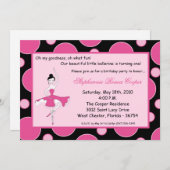 5x7 Ballerina Dance Birthday Party Invitation Kaart (Voorkant / Achterkant)