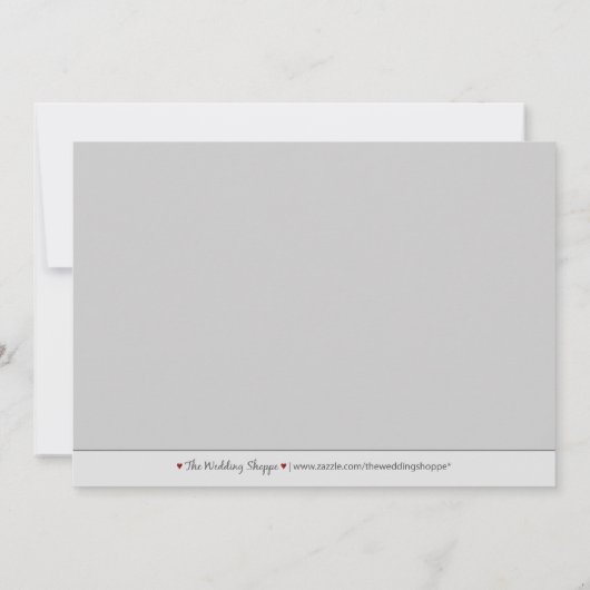 5X7 Baronische Rood/Zwart Twee-foto's Opslaan Datu Save The Date (Achterkant)